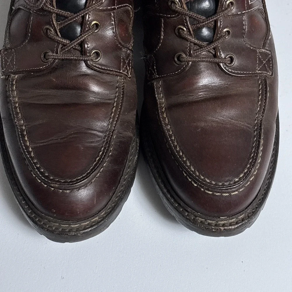 Vibram Gumlite Boots 11.5 AA Brown Moc Toe‎ Lug Leather Work Grunge Chukka